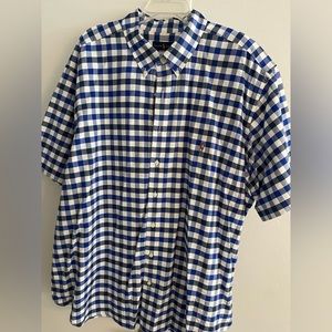 Ralph Lauren Men’s Blue and White Check Button Down Shirt. 3XB